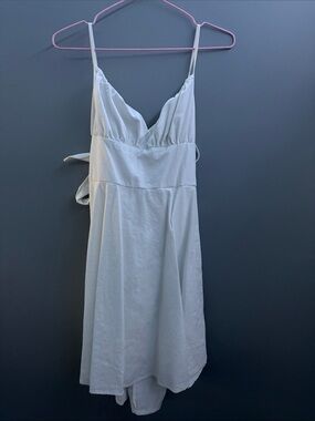 SHEIN White Backless Spaghetti-Strap Summer Dress